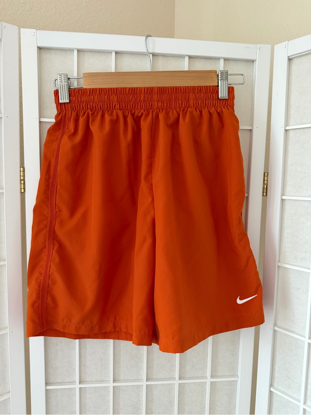 Nike Dri-FIT Orange White Athletic Shorts Large